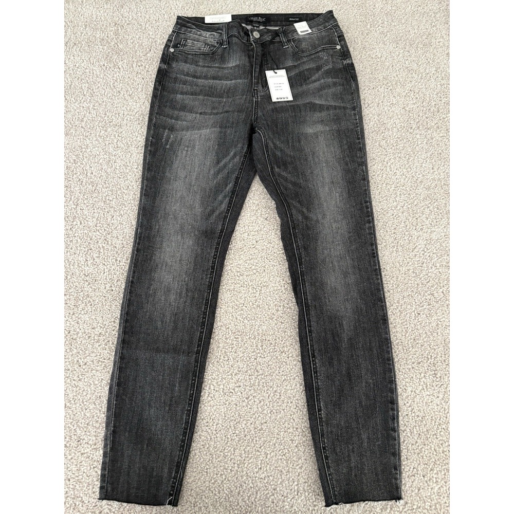 NWT Women's Judy Blue Gray Dark Wash Skinny High Waist Size 11/30